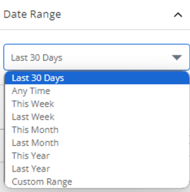date range filter